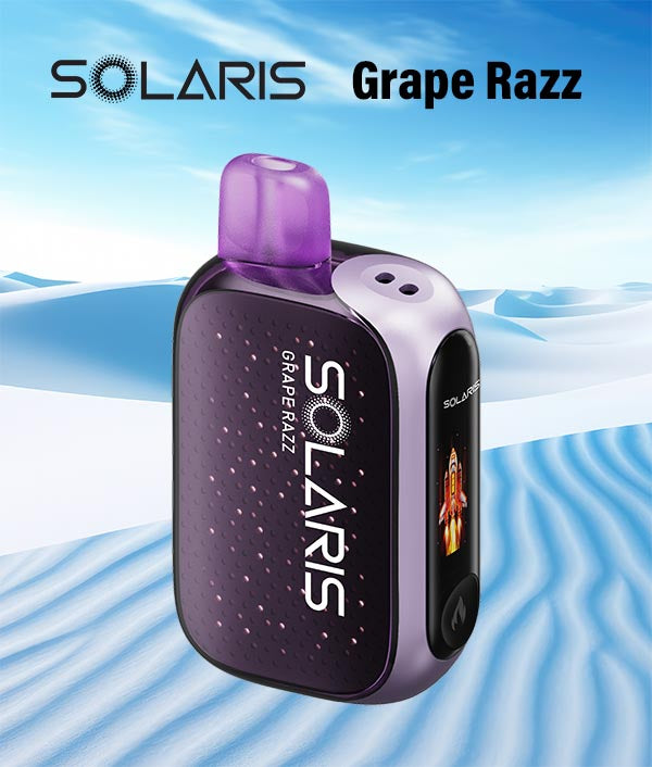 Solaris 18ML 25K Puffs Solar Charging Disposable Device With Triple Animation HD Screen & Star Light Embedded Glow