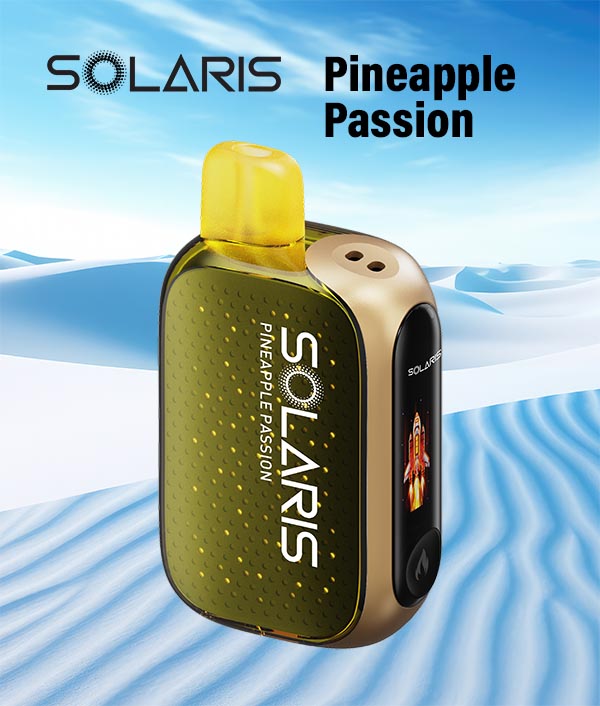 Solaris 18ML 25K Puffs Solar Charging Disposable Device With Triple Animation HD Screen & Star Light Embedded Glow